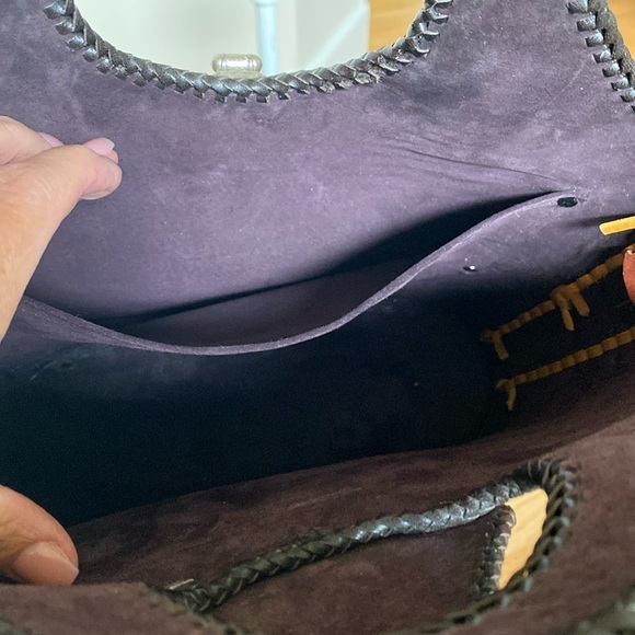 HANDMADE Western Leather Satchel Tote Purse Womens painted southwestern Artsy - Picture 12 of 16